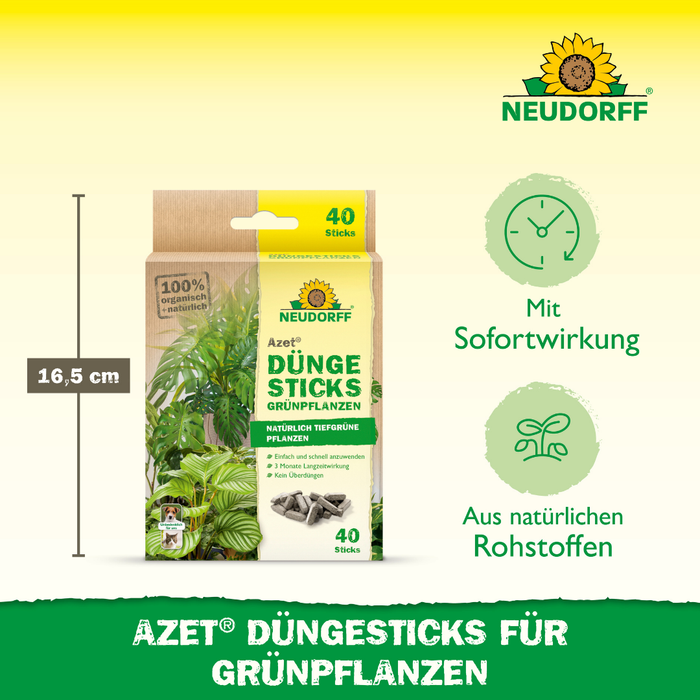 Bastoncini fertilizzanti Neudorff Azet per piante verdi - Silberkraft