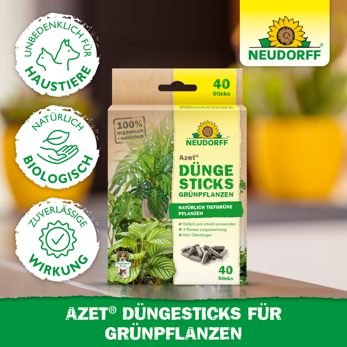 Bastoncini fertilizzanti Neudorff Azet per piante verdi - Silberkraft