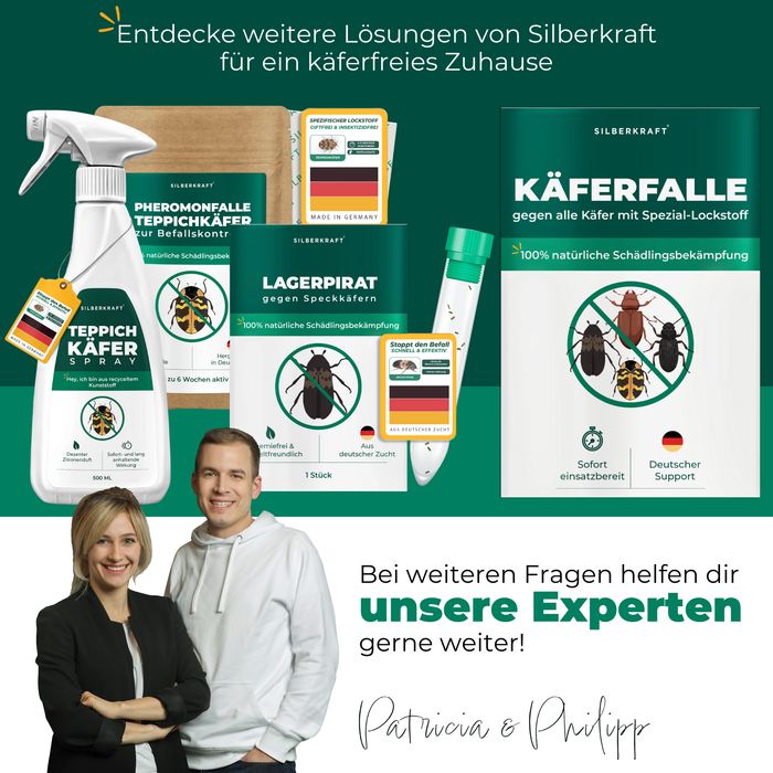 Silberkraft Lösungen gegen Käfer – Käferfalle, Pheromonfalle, Spray und biologische Produkte zur Schädlingsbekämpfung im Haushalt