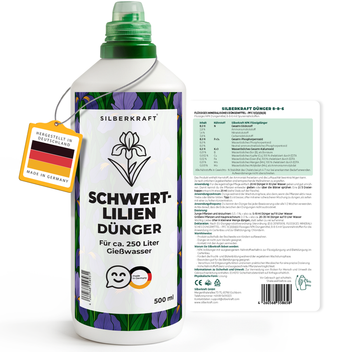 Fertilizzante per iris – Fertilizzante liquido minerale NPK con azoto – Fertilizzante per iris (Iris) – Fertilizzante perenne