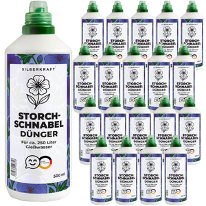 Storchschnabeldünger – Mineralischer NPK Flüssigdünger mit Stickstoff – Dünger für Storchschnabel (Geranium) – Stauden-Dünger - Silberkraft