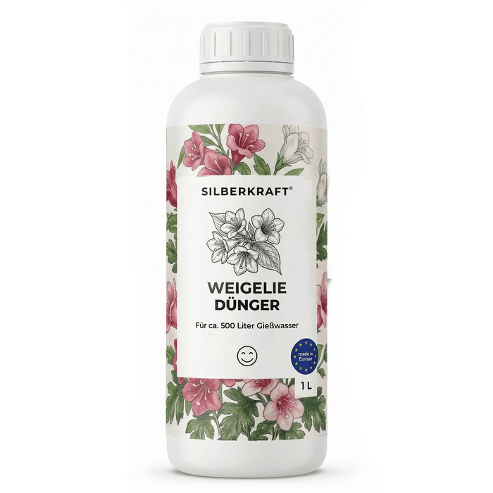 Weigeliedünger – Mineralischer NPK Flüssigdünger mit Stickstoff – Dünger für Weigelie – Blühsträucher-Dünger - Silberkraft