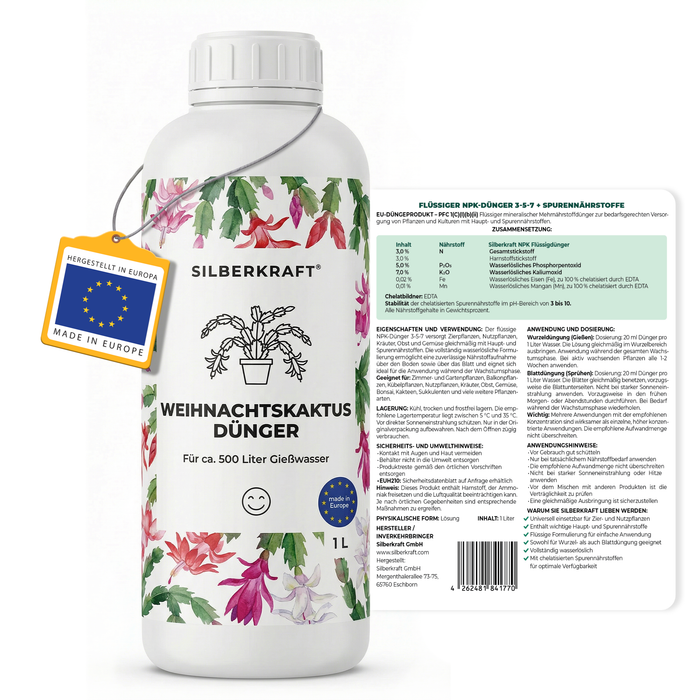 Fertilizzante per cactus natalizi - Silberkraft