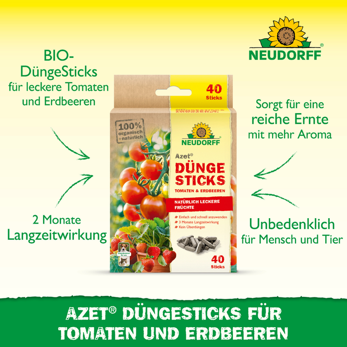 Bastoncini fertilizzanti Neudorff Azet per pomodori e fragole - Silberkraft
