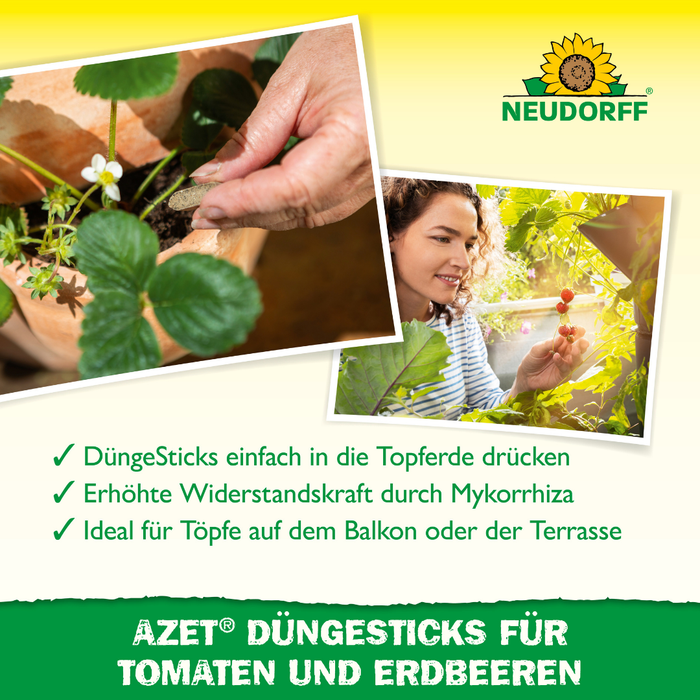 Bastoncini fertilizzanti Neudorff Azet per pomodori e fragole - Silberkraft