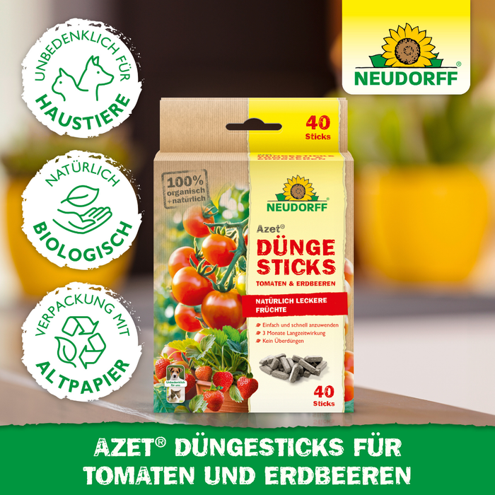 Bastoncini fertilizzanti Neudorff Azet per pomodori e fragole - Silberkraft