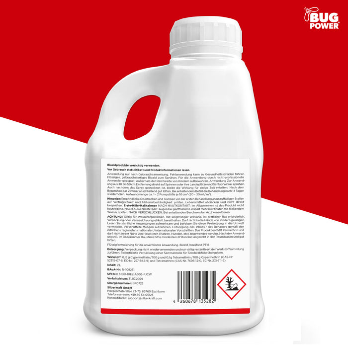 Spray per ragni BugPower - efficace contro i ragni