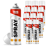 BugPower spray contro insetti striscianti e vespe 400 ml - ampio spettro d'azione - azione rapida & effetto abbattente - silver power