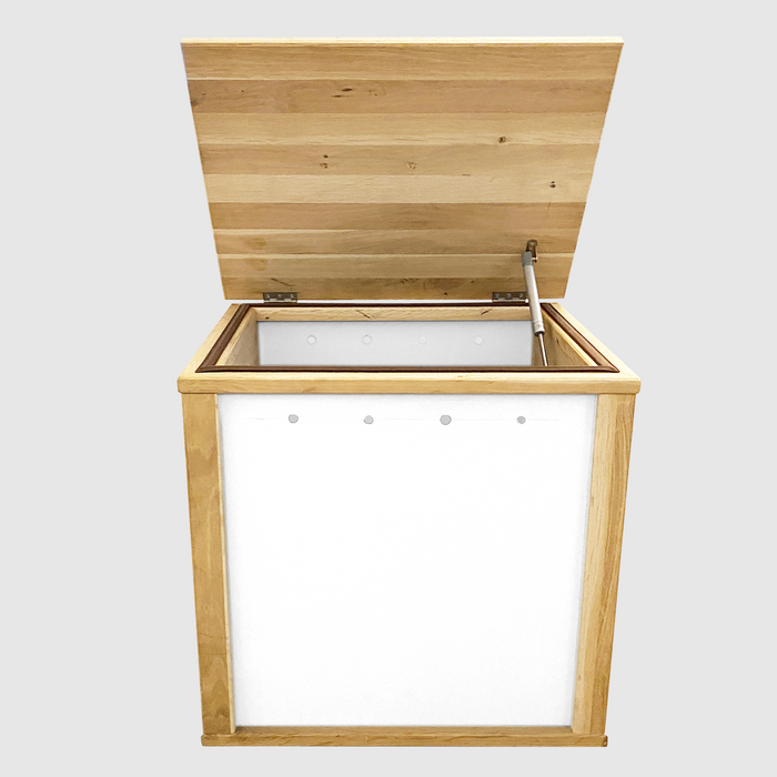 Elegante scatola per lombrichi - compostiera per lombrichi per esterni ed interni - scatola per lombrichi per il balcone come set completo con 500 lombrichi per compost