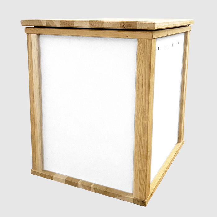 Elegante scatola per lombrichi - compostiera per lombrichi per esterni ed interni - scatola per lombrichi per il balcone come set completo con 500 lombrichi per compost