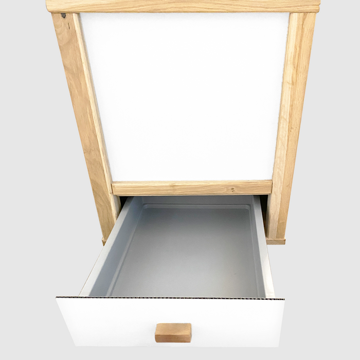 Elegante scatola per lombrichi - compostiera per lombrichi per esterni ed interni - scatola per lombrichi per il balcone come set completo con 500 lombrichi per compost