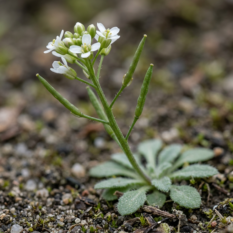 Acker-Schmalwand (Arabidopsis thaliana), illustrazione IA