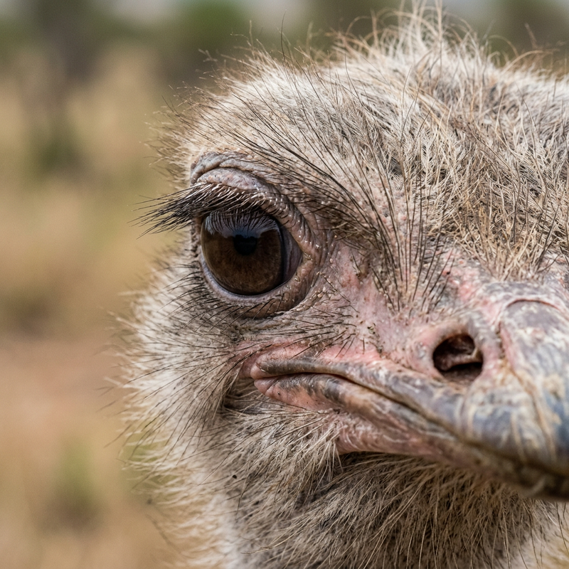 Afrikanischer Strauß (Struthio camelus), illustrazione IA