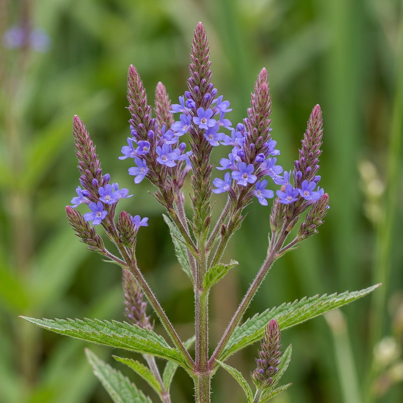Verbena americana (Verbena hastata), illustrazione IA