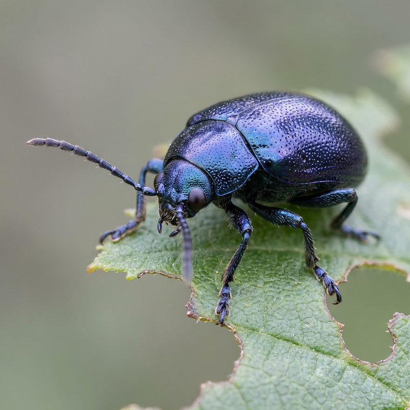 Scarabeo delle foglie di ontano blu