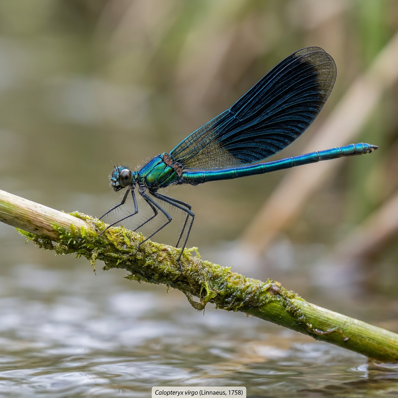 Demoiselle dalle ali blu
