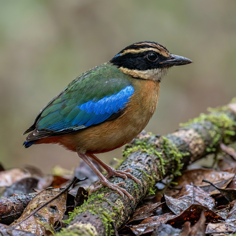 Pitta dalle ali blu