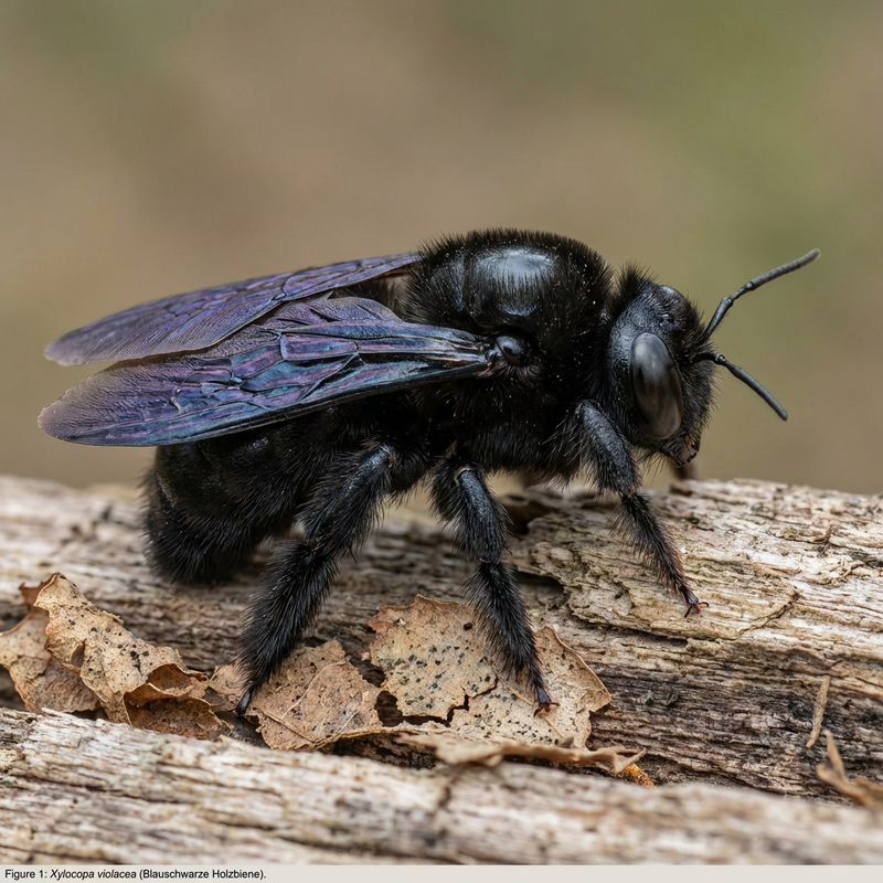 Ape carpentiere blu-nera