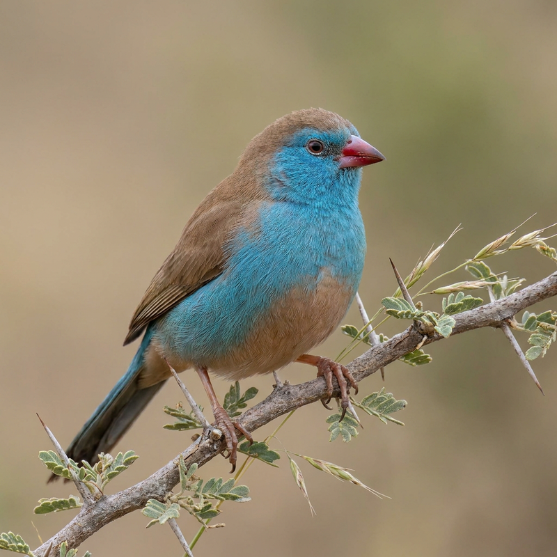 Fringuello farfalla dalle guance blu