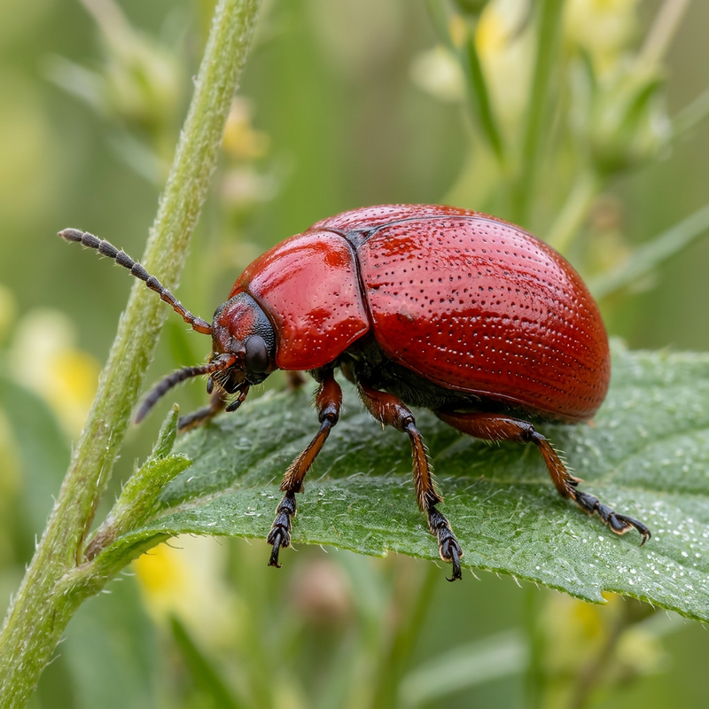 Scarabeo foglia rosso sangue