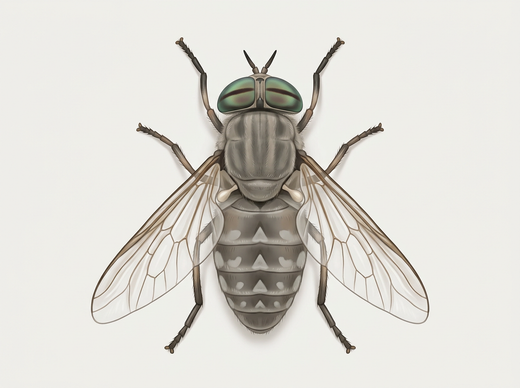 Tafano comune (Tabanus bromius) dall'alto