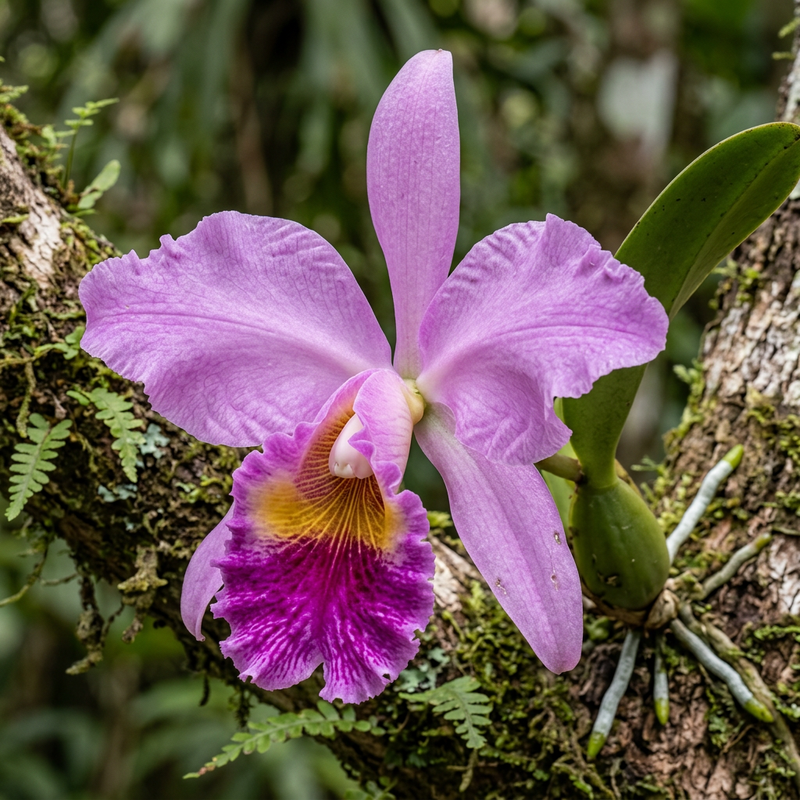 Cattleya-Orchidee (Cattleya), illustrazione IA