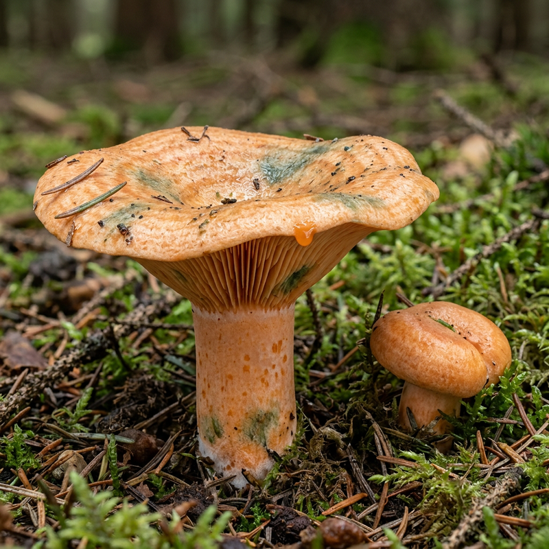 Fichten-Reizker (Lactarius deterrimus), illustrazione IA