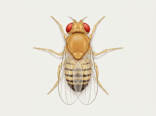 Aceto o mosca della frutta (Drosophila) dall'alto