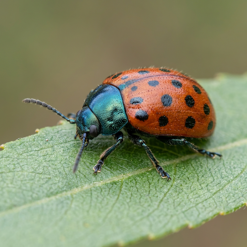 Scarabeo delle foglie di salice maculato