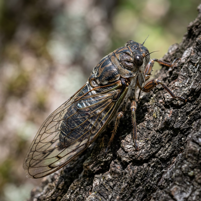 Cicala comune che canta