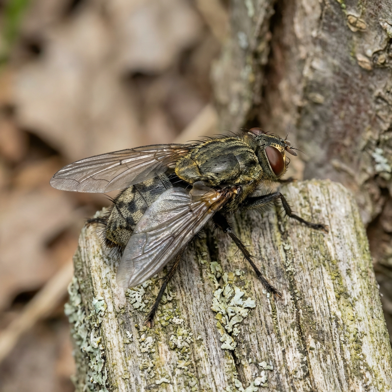 Mosca del cuscino grigio-giallo
