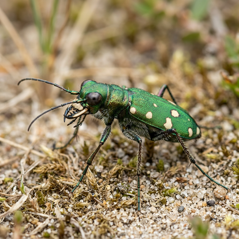 Scarabeo tigre verde