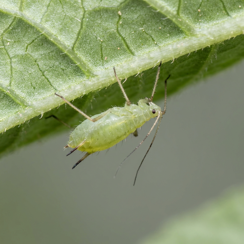 Pidocchio della patata striato di verde