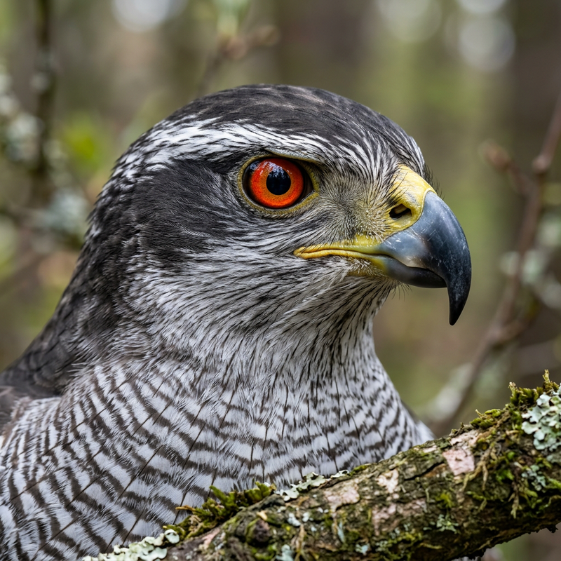 falco (Accipiter gentilis), illustrazione IA