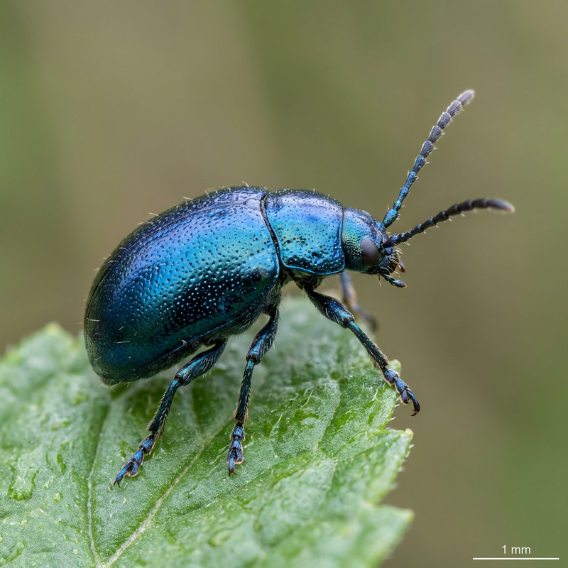 Scarabeo foglia azzurro cielo