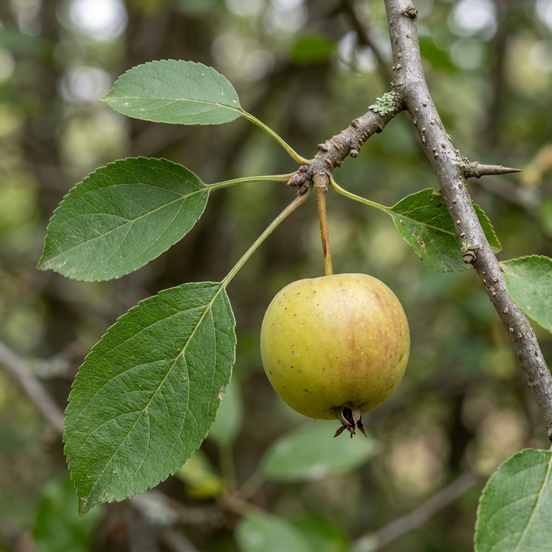 Holzapfel (Malus sylvestris), illustrazione IA