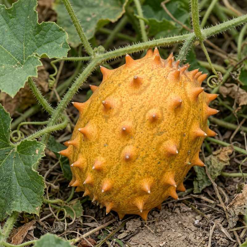 Hornmelone (Cucumis), illustrazione IA