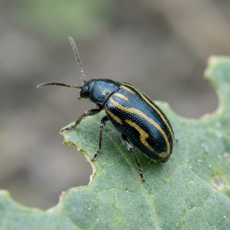 Piccola pulce di carbone striata