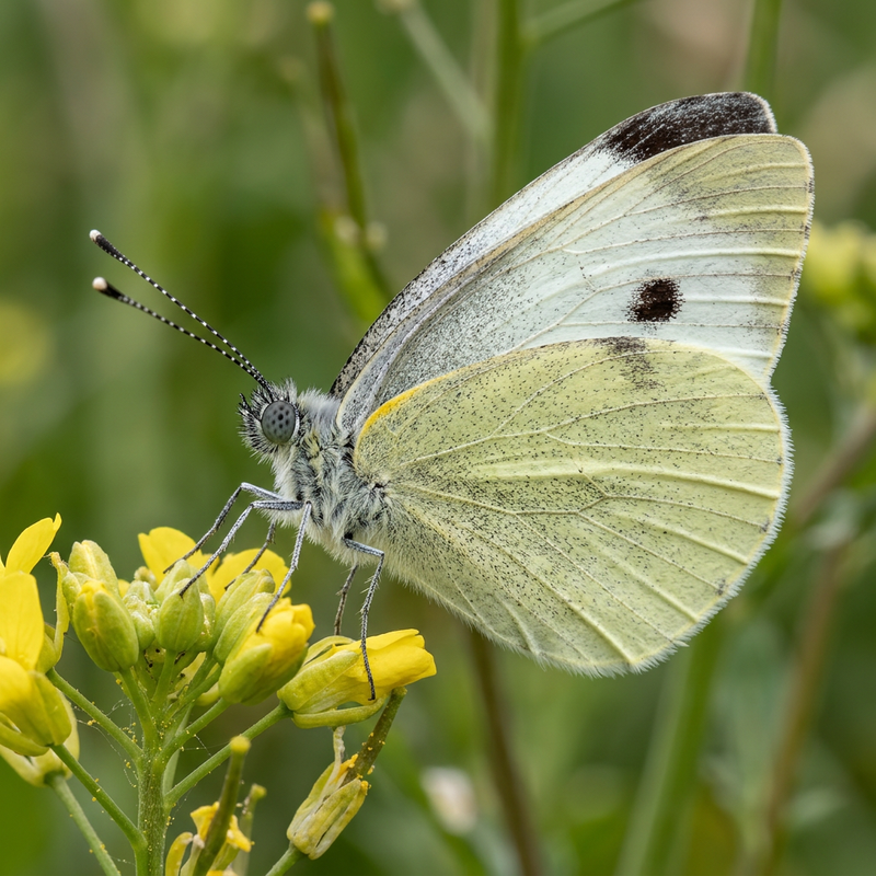 Cavolo cappuccio bianco (genere) (Pieris), illustrazione IA