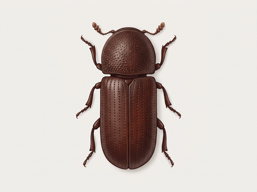 Cereale nasturzio (Rhyzopertha dominica) dall'alto