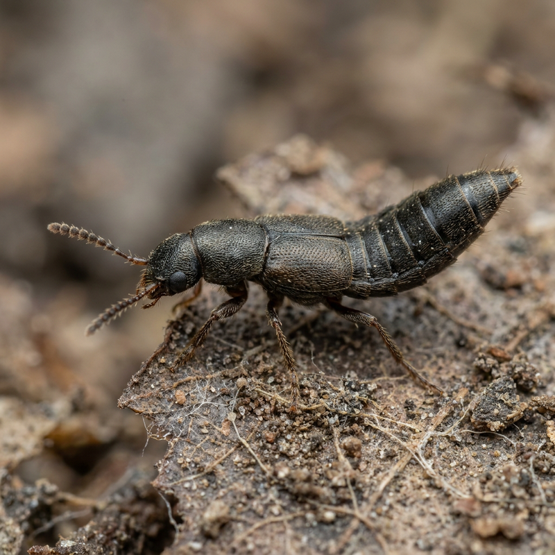 Scarabeo dalle ali corte (genere Aleochara)