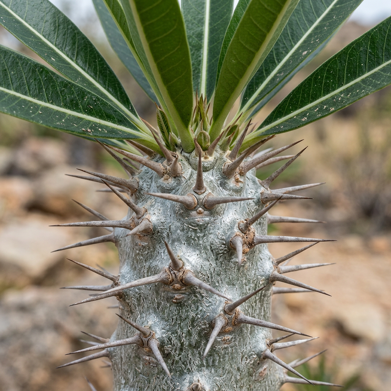 Madagaskarpalme (Pachypodium lamerei), illustrazione IA