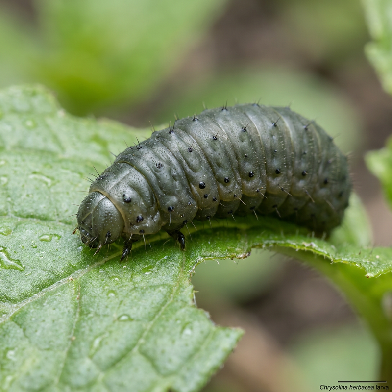 Scarabeo delle foglie di menta (larva)