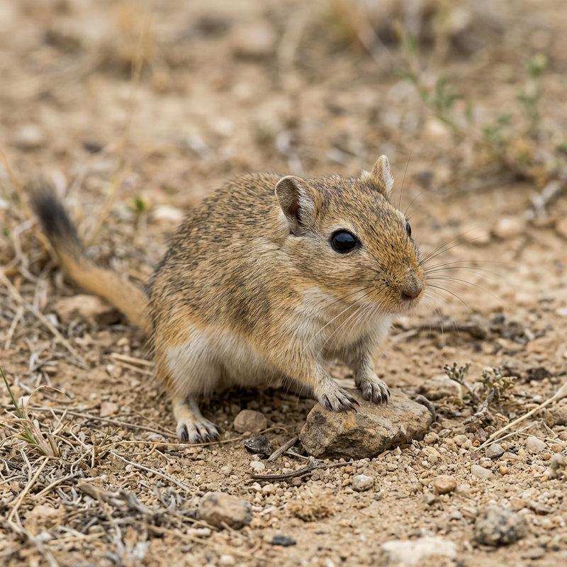 Mongolische Rennmaus (Meriones unguiculatus), illustrazione IA