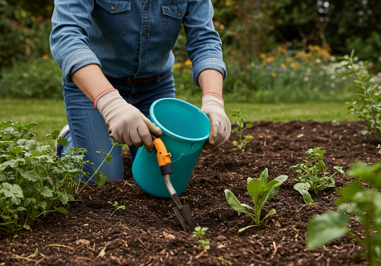 Neudorff Azet BlumenDünger — Anwendungs-Szene