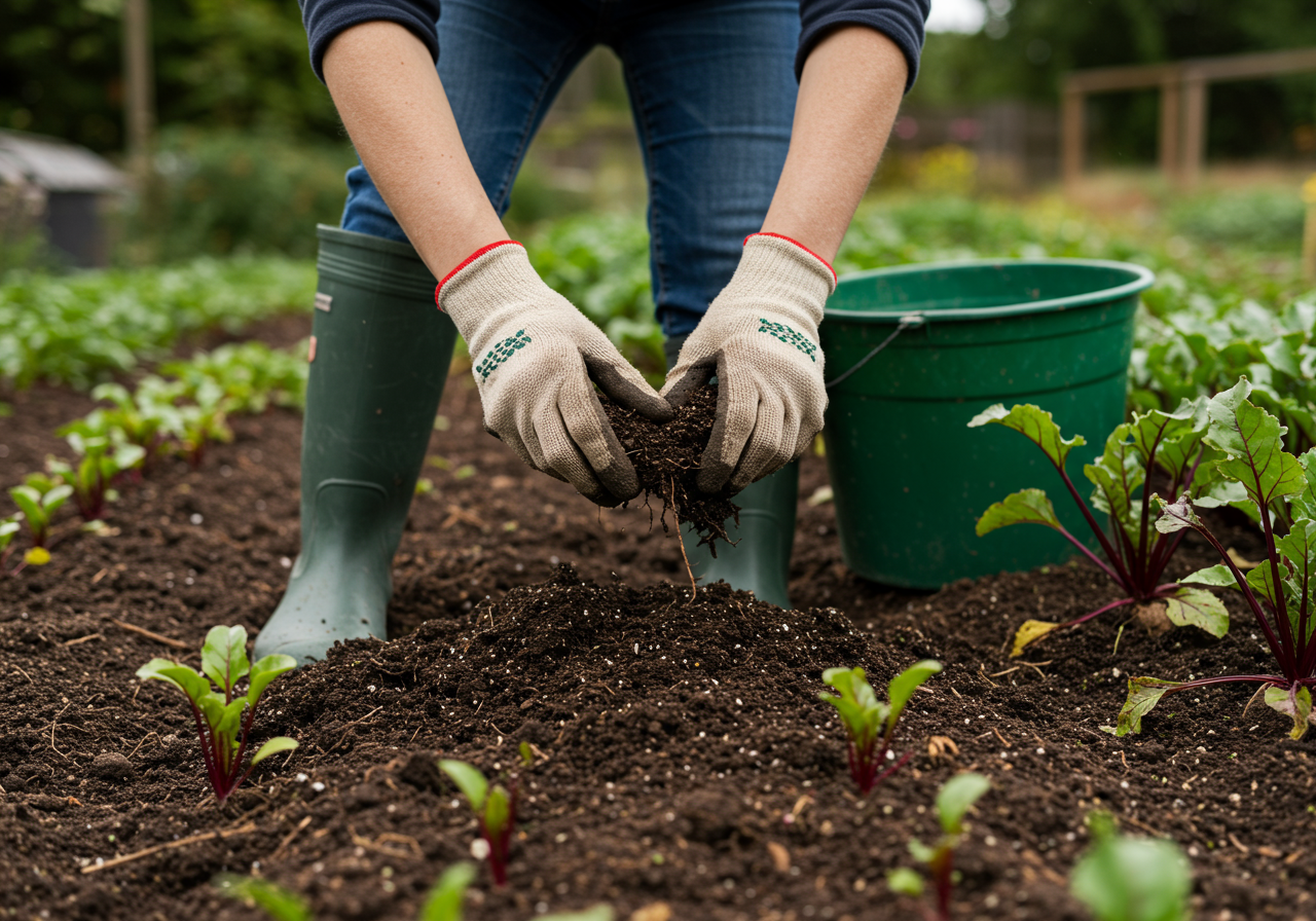 Neudorff NeudoHum Hochbeet-und GewächshausErde — Anwendungs-Szene