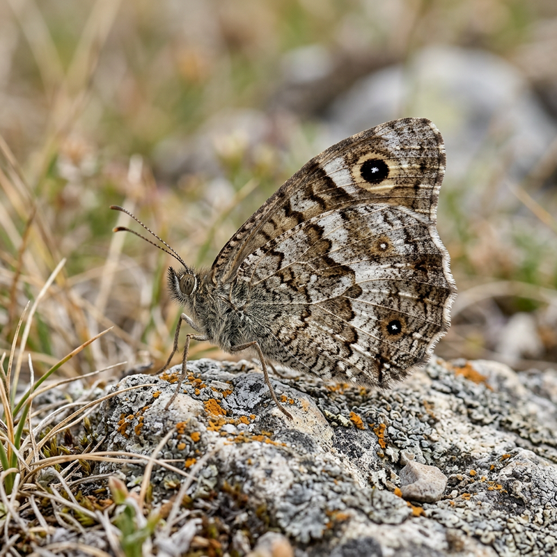 Farfalla di velluto ocra