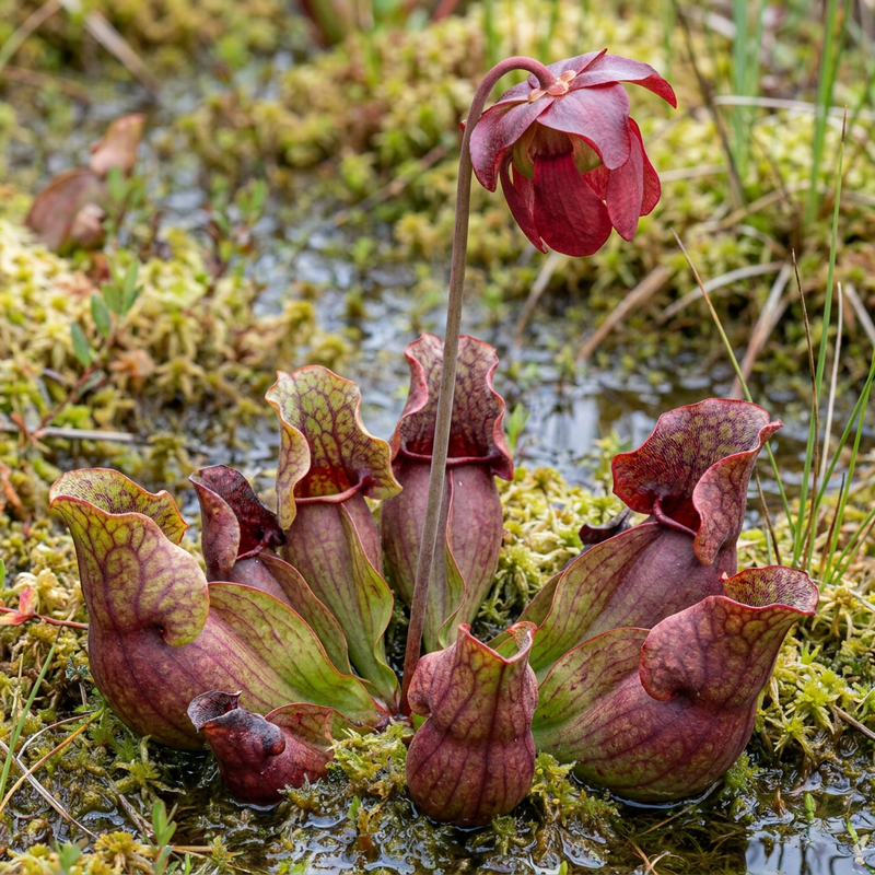 Pianta carnivora viola