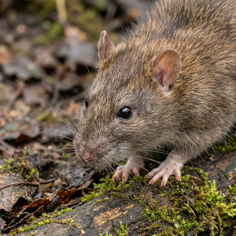 Ratti (Rattus), illustrazione IA