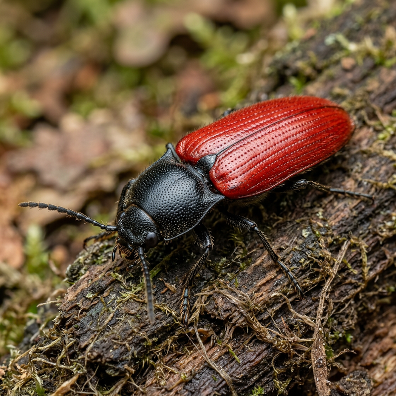 Scarabeo clic dal ventre rosso